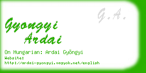 gyongyi ardai business card