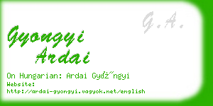 gyongyi ardai business card